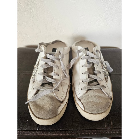 GOLDEN GOOSE Super-Star Sabot Leather White StreetwearMule Sneaker sz 37 US 6.5 - Picture 2 of 9